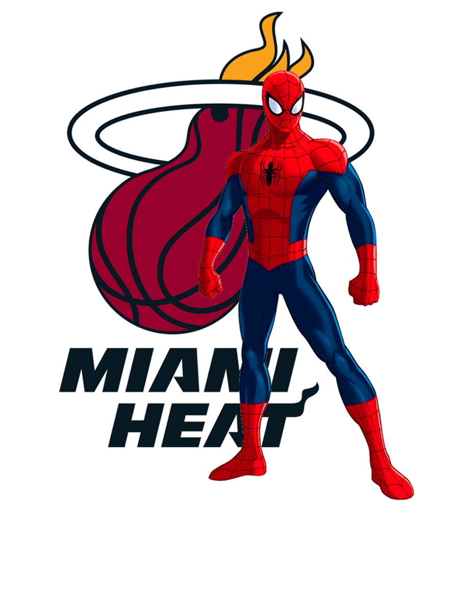 Miami Heat Spider Man Logo vinyl decal